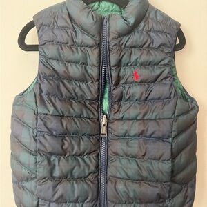 Polo Ralph Lauren Reversible Puffer Vest | Plaid / Green | 3T